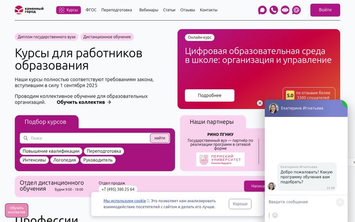 Screenshot stránky eduregion.ru