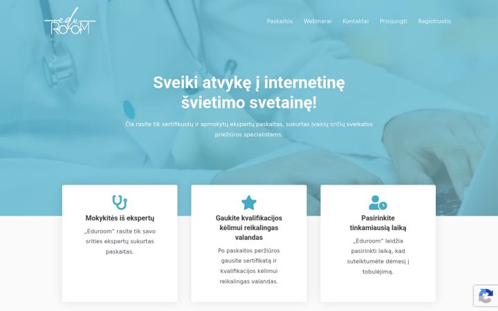 Snímek obrazovky eduroom.lt