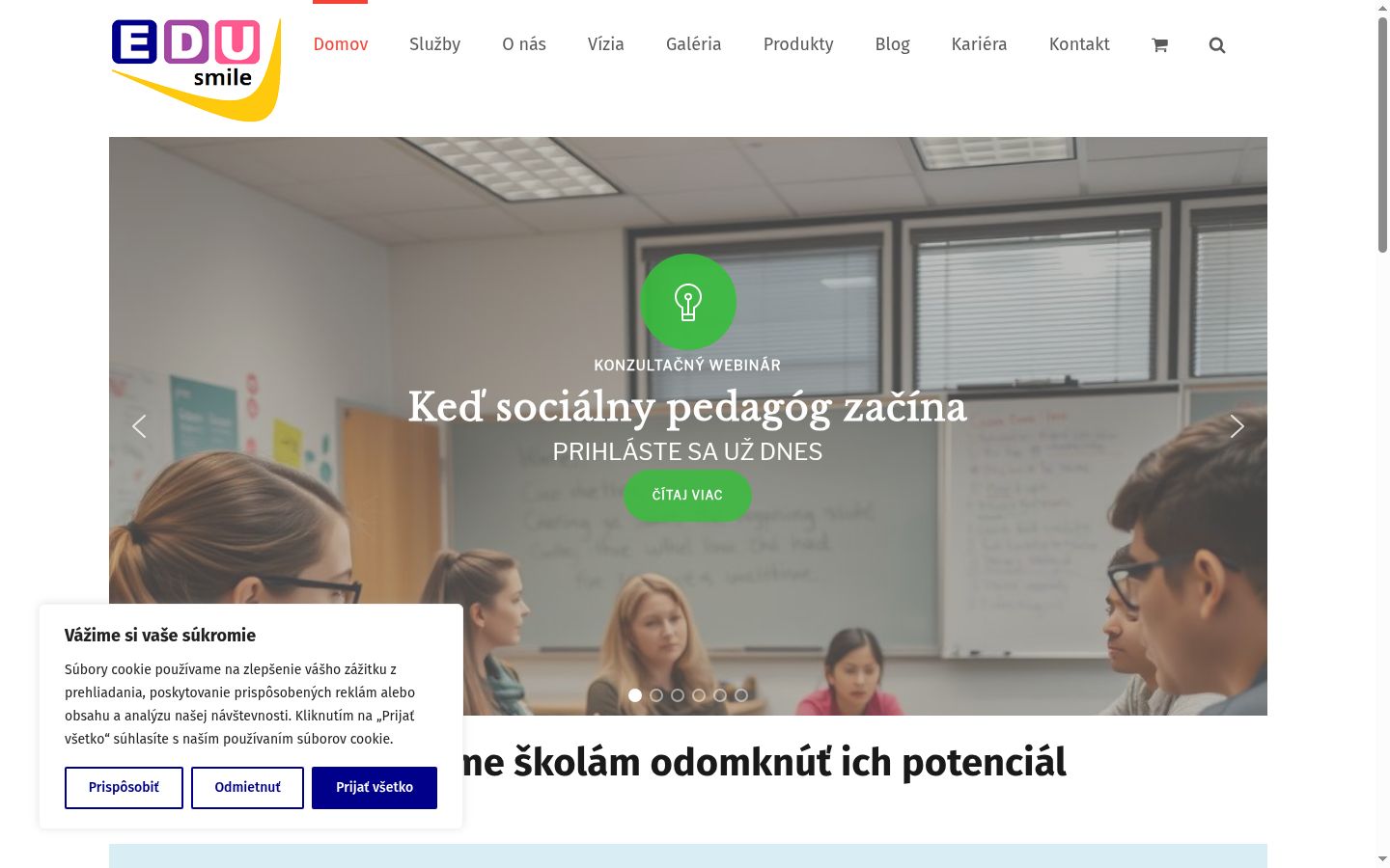 Snímek obrazovky baneru souhlasu zobrazeného před jakoukoli interakcí