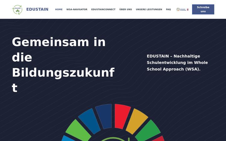 Captura de ecrã de edustain.org