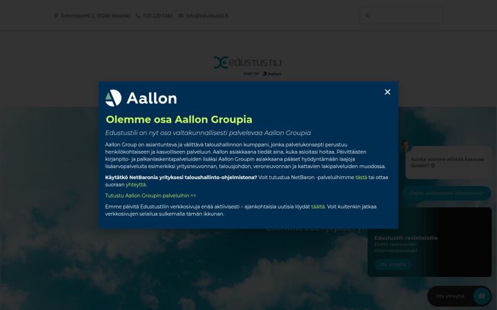 Captura de pantalla de edustustili.fi