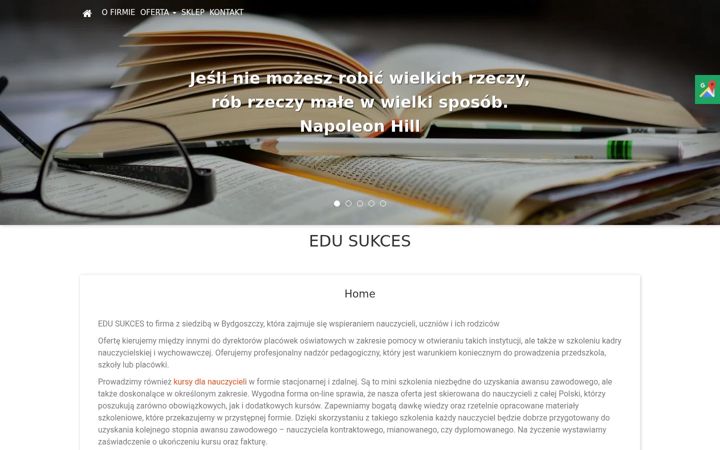 Screenshot of edusukces.com