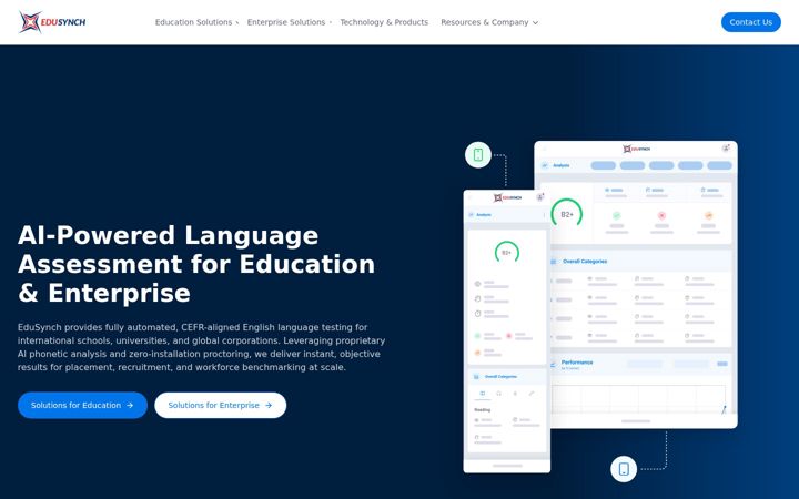 Screenshot of edusynch.com