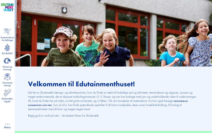 Ekraanipilt saidist edutainmenthuset.dk