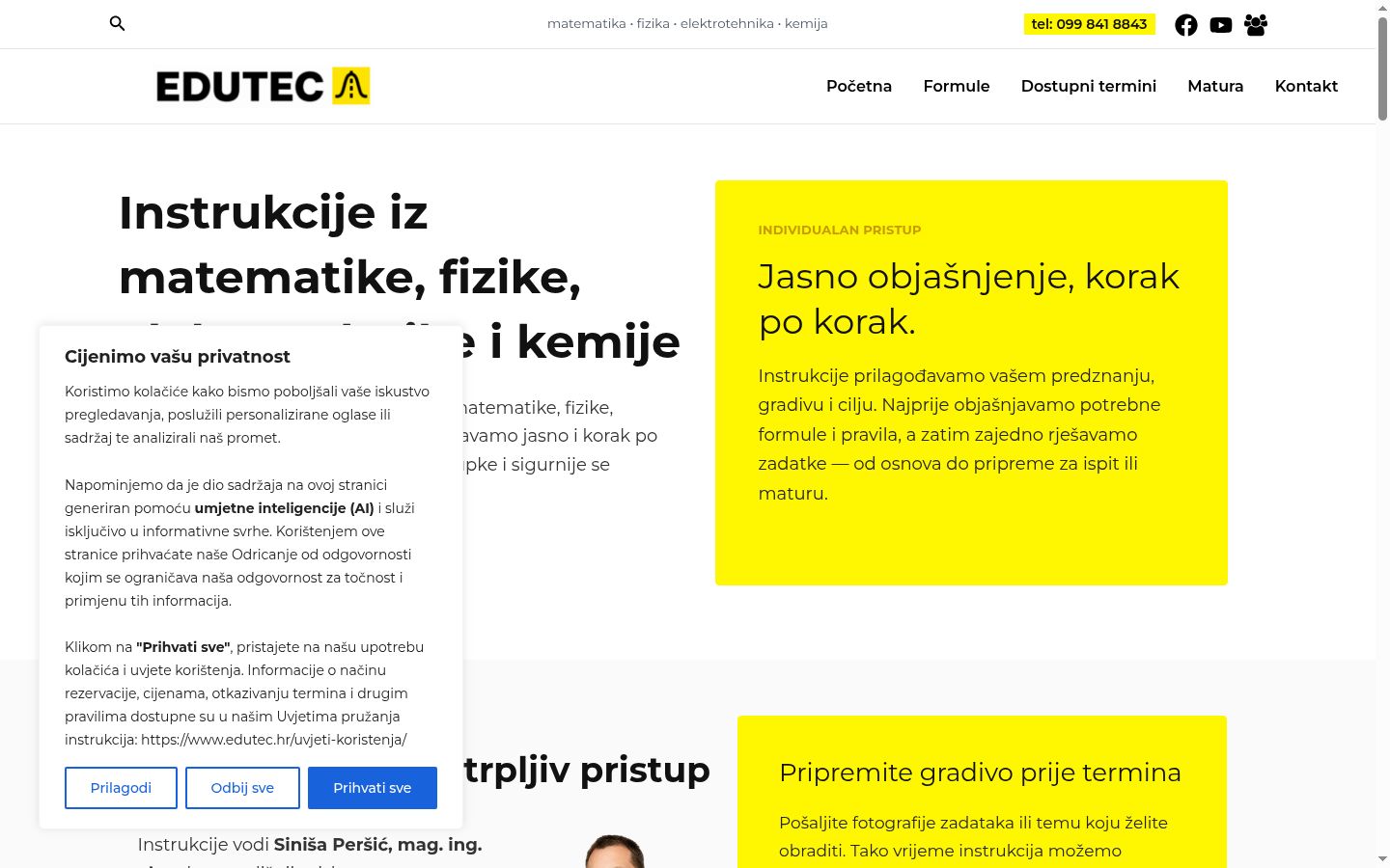 Képernyőkép a bármilyen interakció előtt megjelenő hozzájárulási bannerről