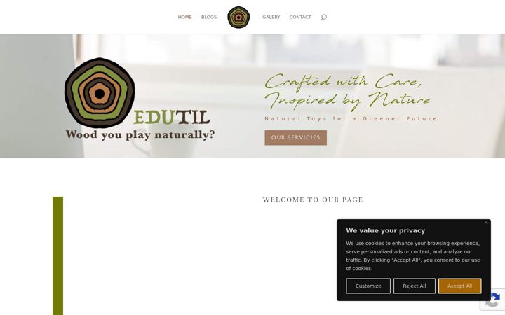 Screenshot of edutil.com