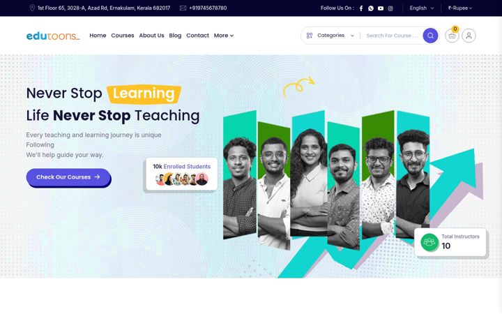 Screenshot of edutoononline.com