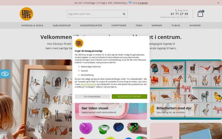 Ekraanipilt saidist edutoys.dk
