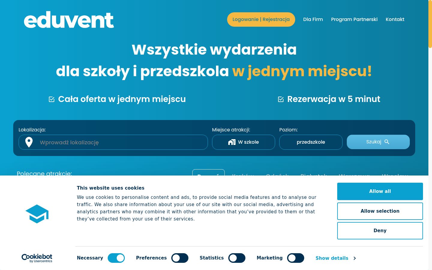 Screenshot tal-banner tal-kunsens muri qabel kwalunkwe interazzjoni