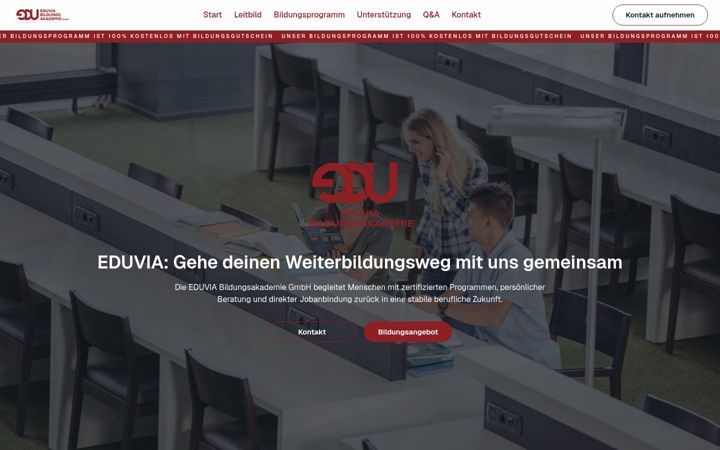 Snimka zaslona za eduvia-bildungsakademie.de