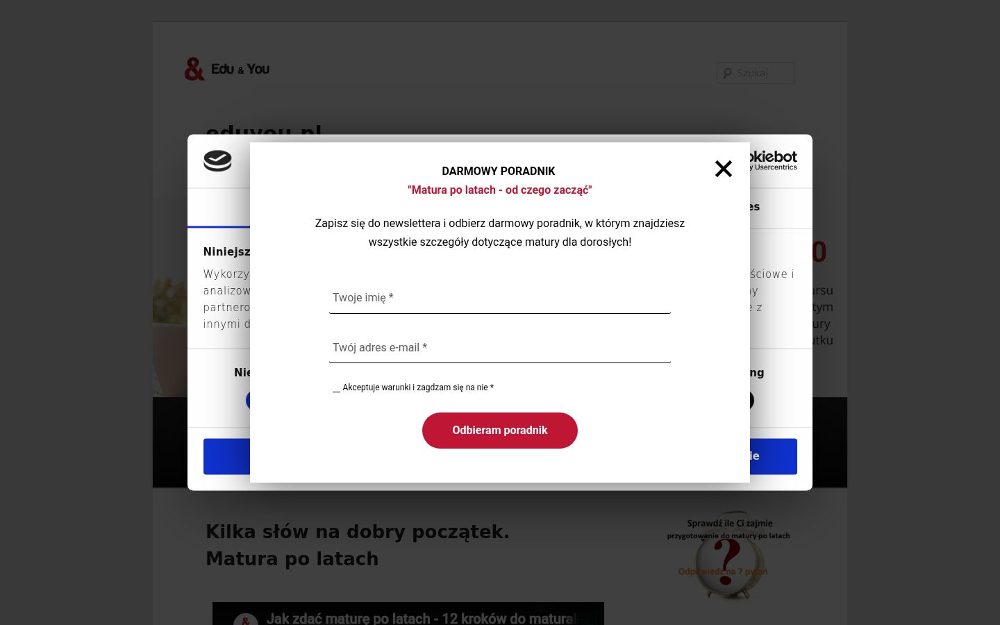 Screenshot van de toestemmingsbanner zoals getoond vóór enige interactie