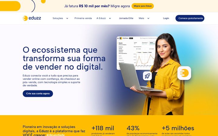 Screenshot of eduzz.com
