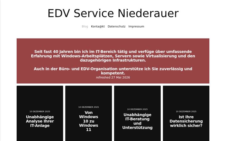 Captura de pantalla de edv-niederauer.de