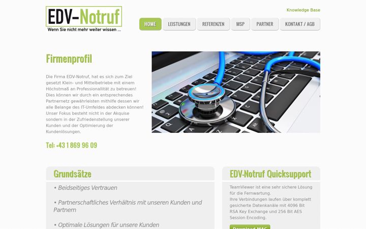 Captura de ecrã de edv-notruf.at