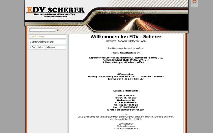 Screenshot of edv-scherer.com