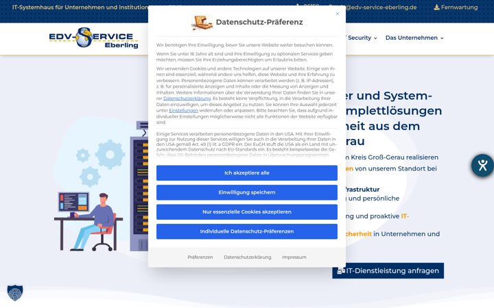 Screenshot van edv-service-eberling.de