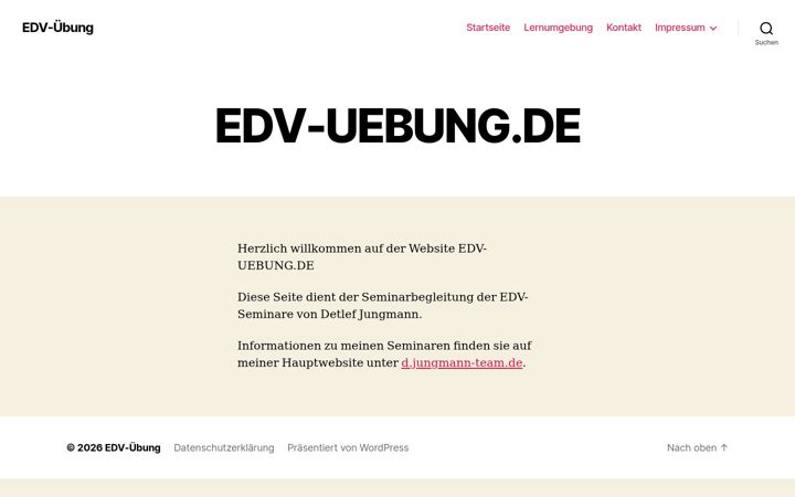 Captura de pantalla de edv-uebung.de