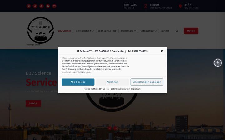 Screenshot of edv.science
