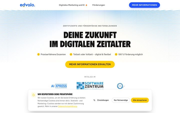 Screenshot of edvalo.de
