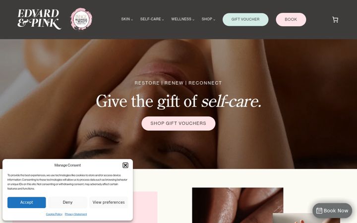 Skærmbillede af edvardandpink.ie