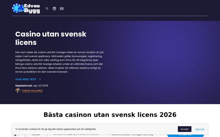 Snímek obrazovky edvasbygg.se