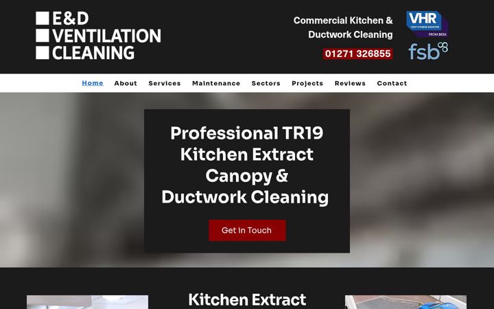 Screenshot van edventilation.co.uk