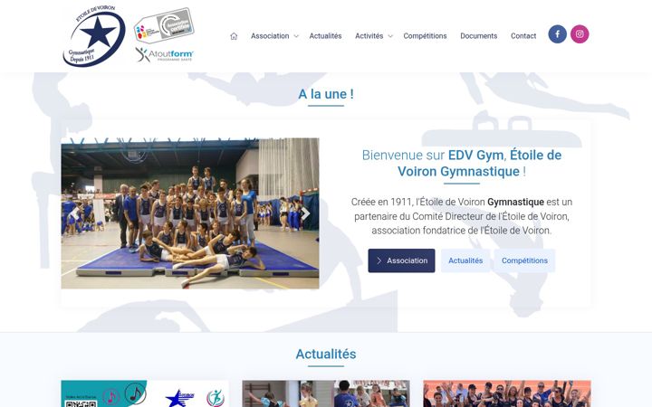 Screenshot of edvgym.com