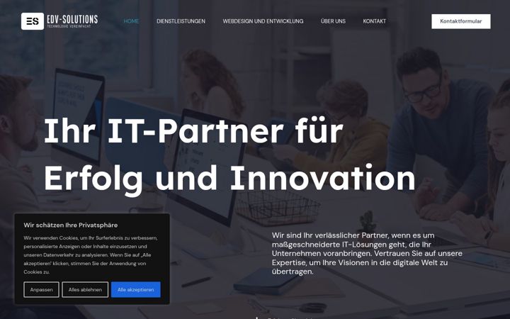 Screenshot of edvsolutions.ch
