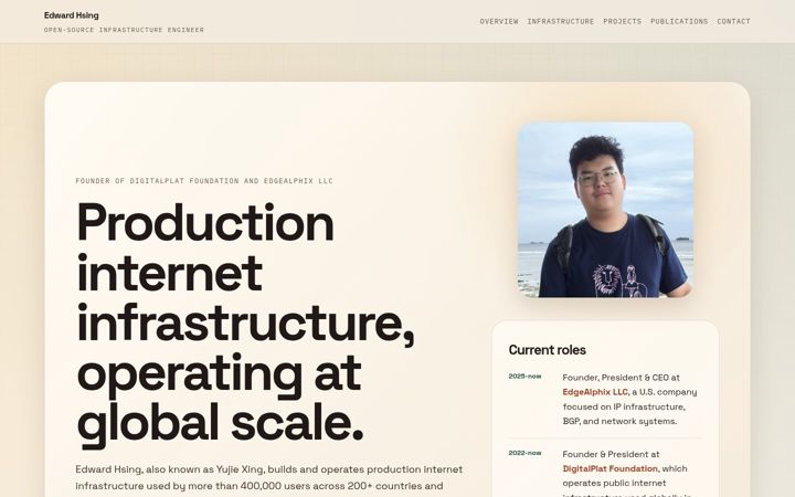 Screenshot of edwarddev.com