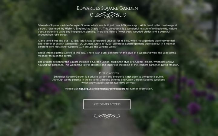 Screenshot van edwardes-square-garden.co.uk