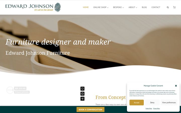Screenshot van edwardjohnsonstudio.co.uk