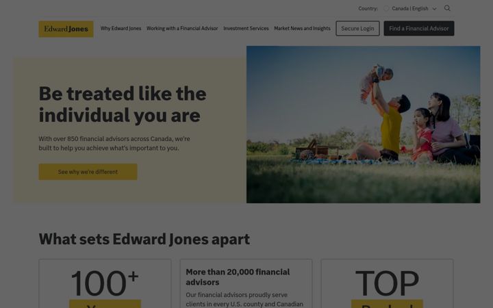 Screenshot of edwardjones.ca