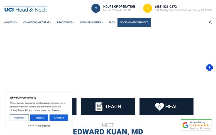 Screenshot of edwardkuanmd.com