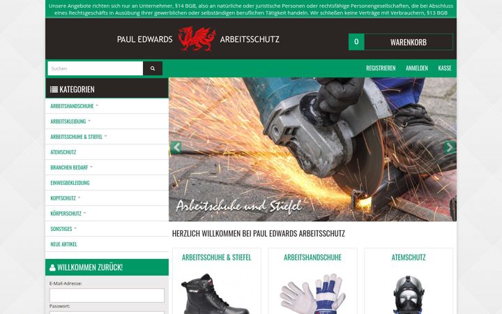Screenshot of edwards-arbeitsschutz.de