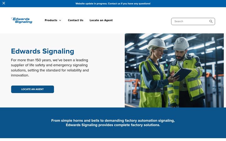 Screenshot of edwards-signals.com