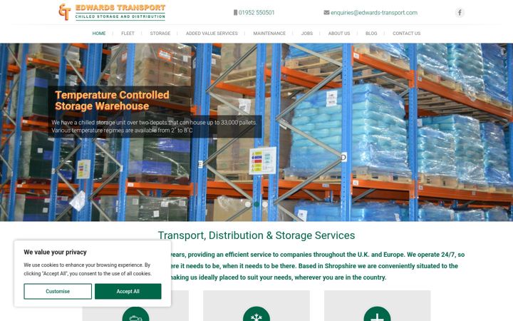 Screenshot of edwards-transport.com