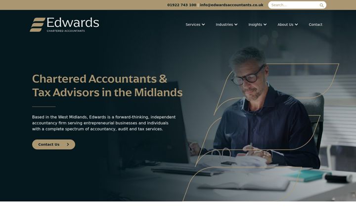 Screenshot of edwardsaccountants.co.uk
