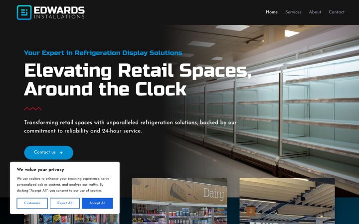 Screenshot of edwardsinstallationsltd.co.uk