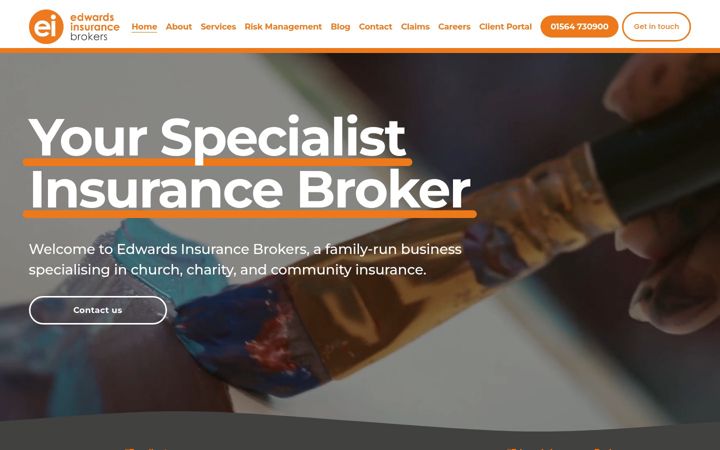 Screenshot of edwardsinsurance.co.uk