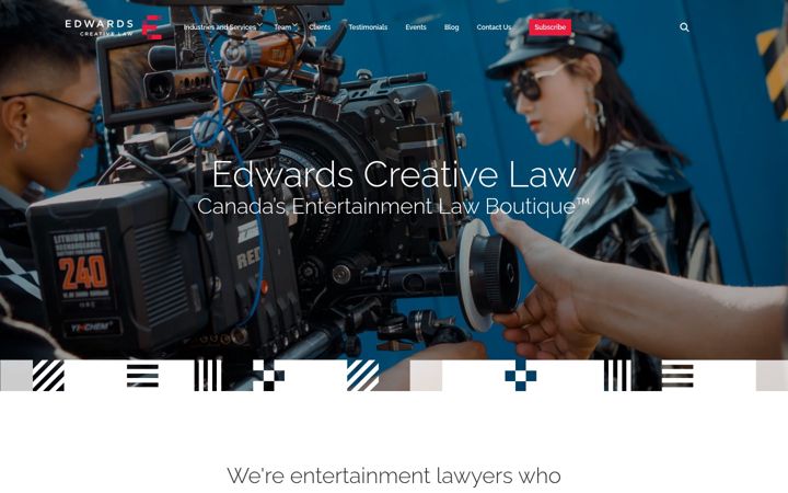 Екранна снимка на edwardslaw.ca