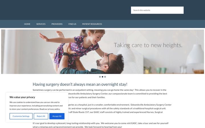 Screenshot of edwardsvillesurgery.com