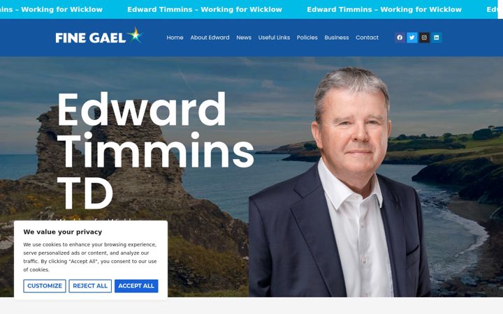 Skærmbillede af edwardtimmins.ie