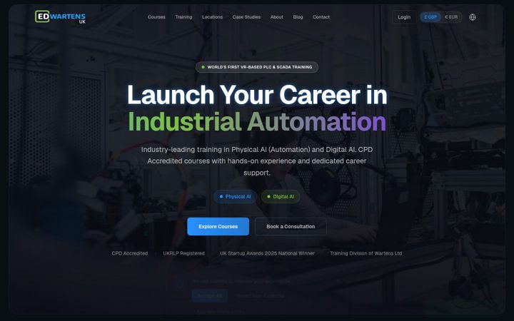 Screenshot of edwartens.co.uk