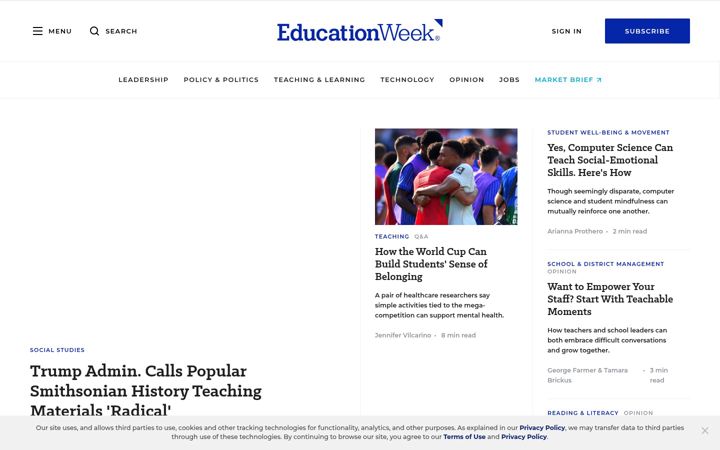 Screenshot ta' edweek.org