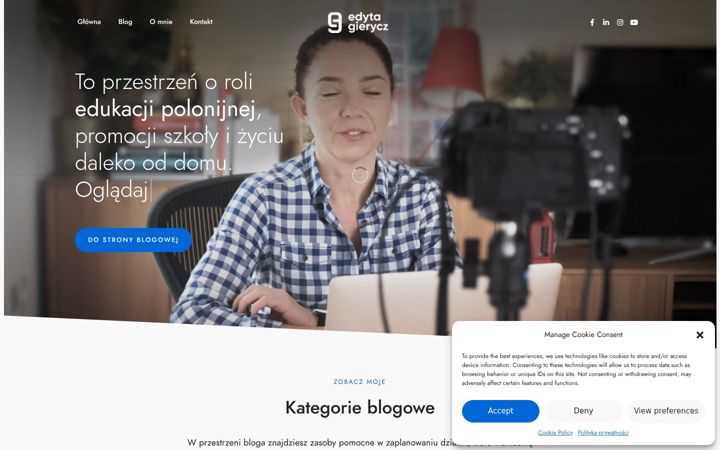 Screenshot of edytagierycz.com