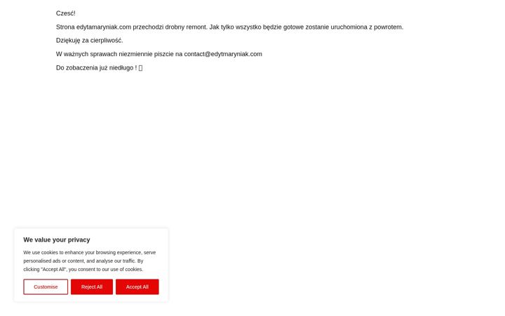 Screenshot of edytamaryniak.com