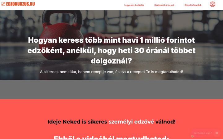 Skjermbilde av edzokurzus.hu