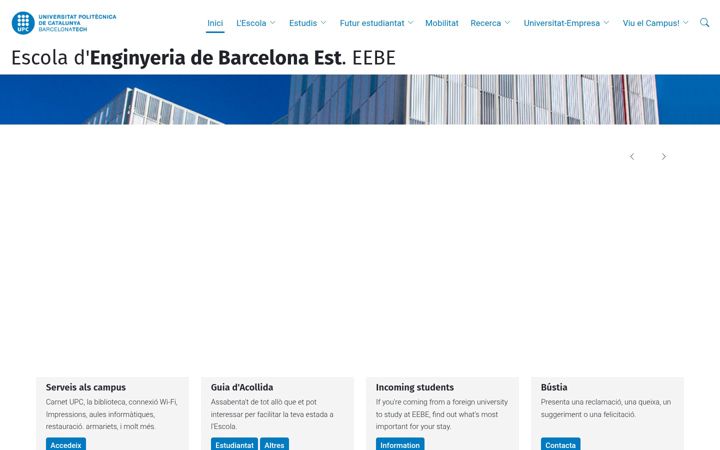 Ekraanipilt saidist eebe.upc.edu