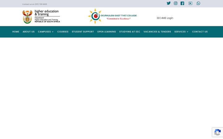 Screenshot of eec.edu.za