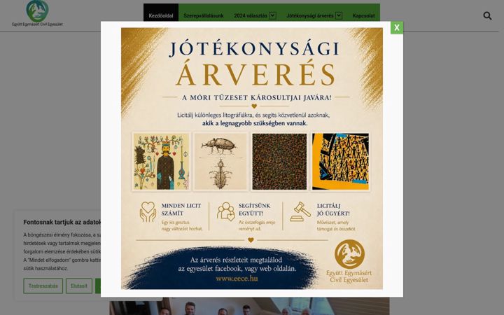 Skjermbilde av eece.hu